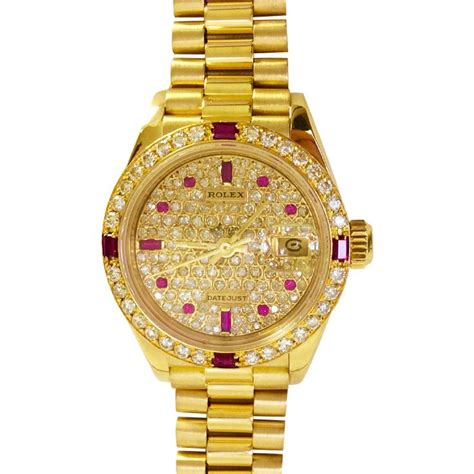 rolex ruby 41|gold Rolex with rubies.